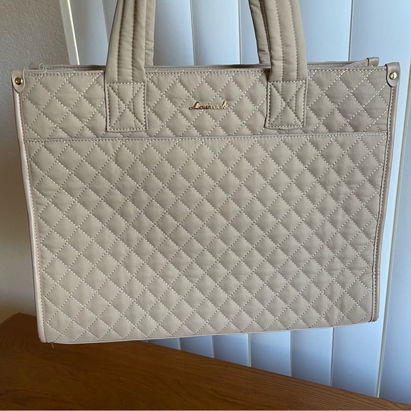 Lovevook Quilted Laptop Bag Khaki - Picture 2 of 16